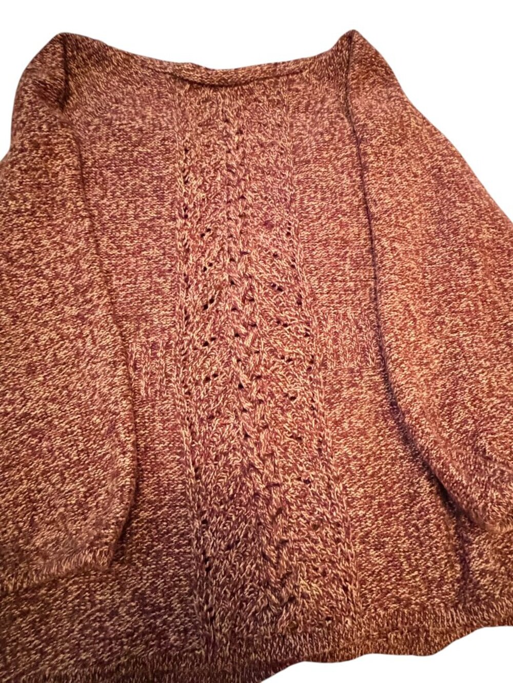DKNY Jeans Metallic Marled Kint Cardigan Sweater with Flower Detail - Picture 6 of 6